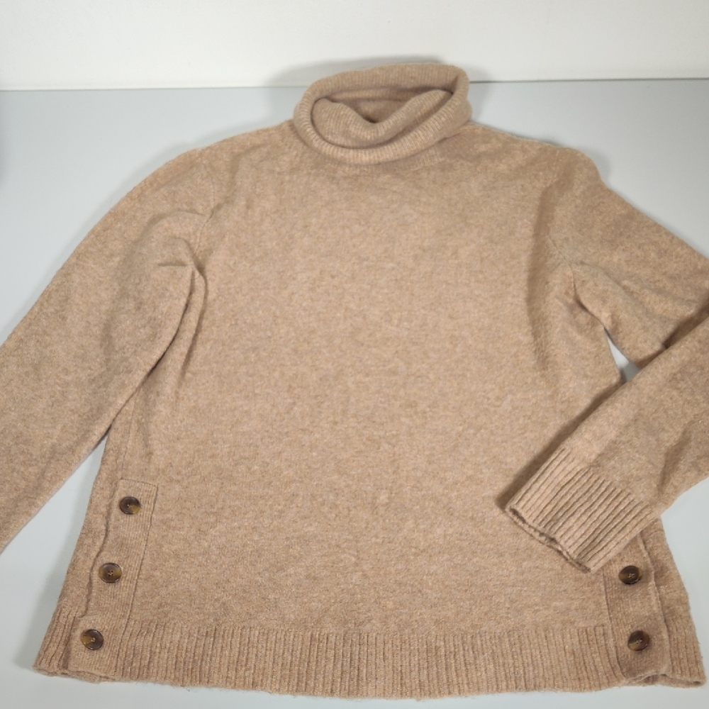 J. Crew Button‎ Turtleneck Sweater in Extra-soft Yarn S - Picture 2 of 10